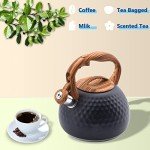 Foedo 3.2 Qt Stainless Steel Whistling Tea Kettle