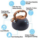 Foedo 3.2 Qt Stainless Steel Whistling Tea Kettle