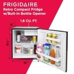 Frigidaire Retro Black Mini Refrigerator 1.6 Cu Ft
