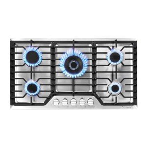 AMZCHEF 36" Gas Cooktop with 5 Italian Burners