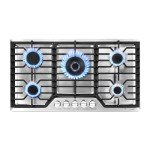 AMZCHEF 36" Gas Cooktop with 5 Italian Burners