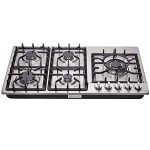 Deli-Kit 34" Dual Fuel Gas Cooktop with 5 Burners