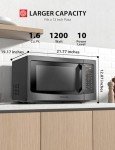 TOSHIBA Inverter Countertop Microwave Oven - Black Steel