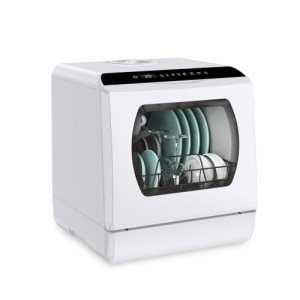 Compact Countertop Dishwasher with 5 Wash Programs
