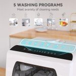 Compact Countertop Dishwasher with 5 Wash Programs