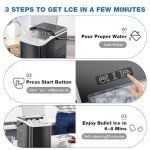 Portable Self-Cleaning Ice Maker Machine - Coal Black