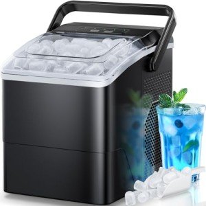 HOMEZAY Portable Ice Maker - 9 Cubes in 6 Mins