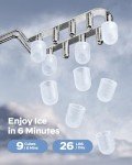 HOMEZAY Portable Ice Maker - 9 Cubes in 6 Mins