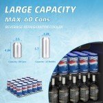 Erivess 60 Can Compact Beverage Refrigerator with Glass Door