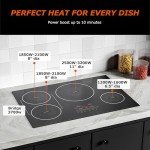 BIGoods 30 Inch Induction Cooktop with 4 Burners
