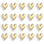 20PCS Gold Heart Refrigerator Magnets - Cute Stickers