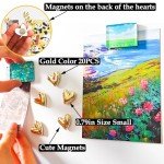 20PCS Gold Heart Refrigerator Magnets - Cute Stickers