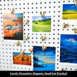 20PCS Gold Heart Refrigerator Magnets - Cute Stickers