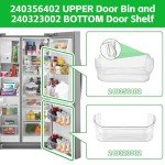2-Pack Refrigerator Door Bin Shelves with Can Organizers