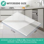 Whirlpool 17.5" x 13" Glass Refrigerator Shelf
