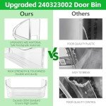 2-Pack Refrigerator Door Bin Shelves with Can Organizers