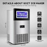 Stainless Steel Commercial Ice Maker - 160lbs/24hrs