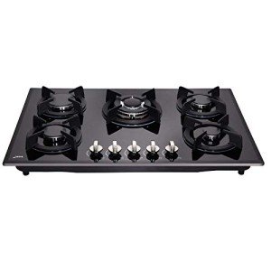 30-Inch 5-Burner Gas Stovetop with Glass Surface