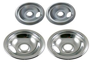 Range Burner Chrome Drip Pans for Electric Stoves