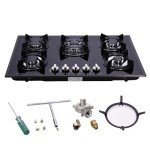 Henshar 30" Gas Cooktop with 5 Burners