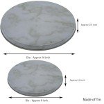 White Marble Electric Stove Burner Covers for Counter Space