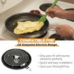 GE Electric Range Drip Pans Set - 8 Pieces