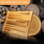 Acacia Wood Stove Top Cover for Gas & Electric