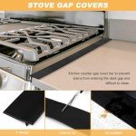6-Piece Gas Stove Burner Cover Set with Brush