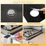6-Piece Gas Stove Burner Cover Set with Brush