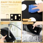 6-Piece Gas Stove Burner Cover Set with Brush