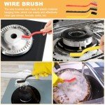 6-Piece Gas Stove Burner Cover Set with Brush