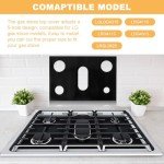 6-Piece Gas Stove Burner Cover Set with Brush