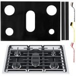 6-Piece Gas Stove Burner Cover Set with Brush