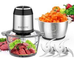 Mini Food Processor & Meat Grinder with Bowls