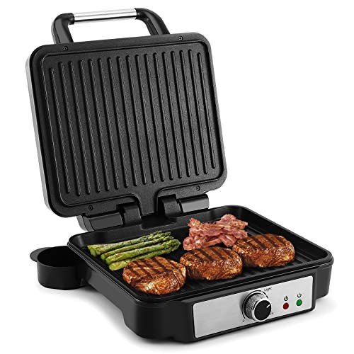 MONXOOK 4-Slice Non-Stick Panini Press Grill