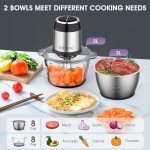 Mini Food Processor & Meat Grinder with Bowls