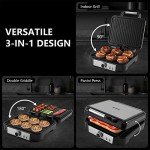 MONXOOK 4-Slice Non-Stick Panini Press Grill