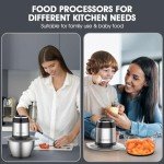 Mini Food Processor & Meat Grinder with Bowls