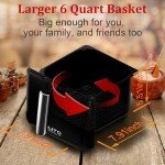 WHUTO 6QT LED Digital Air Fryer Oven