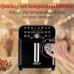 WHUTO 6QT LED Digital Air Fryer Oven