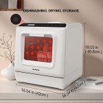 Compact Portable Dishwasher with 5 Wash Modes