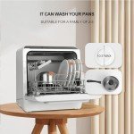 Compact Portable Dishwasher with 5 Wash Modes