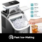 EUHOMY Countertop Ice Cube Maker Machine