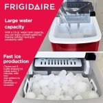 Frigidaire Compact Red Countertop Ice Maker, 26lbs Daily