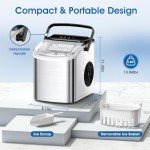 Joy Pebble Countertop Ice Maker Machine, 26Lbs/24H