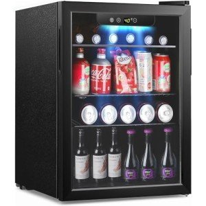 Kndko 95 Can Mini Beverage Fridge - Black