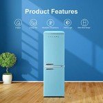Galanz Retro Bottom Mount Freezer Refrigerator, 7.4 Cu Ft