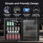 Kndko 95 Can Mini Beverage Fridge - Black