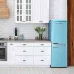 Galanz Retro Bottom Mount Freezer Refrigerator, 7.4 Cu Ft