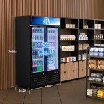 Mojgar 28 Cu Ft Commercial Glass Door Refrigerator